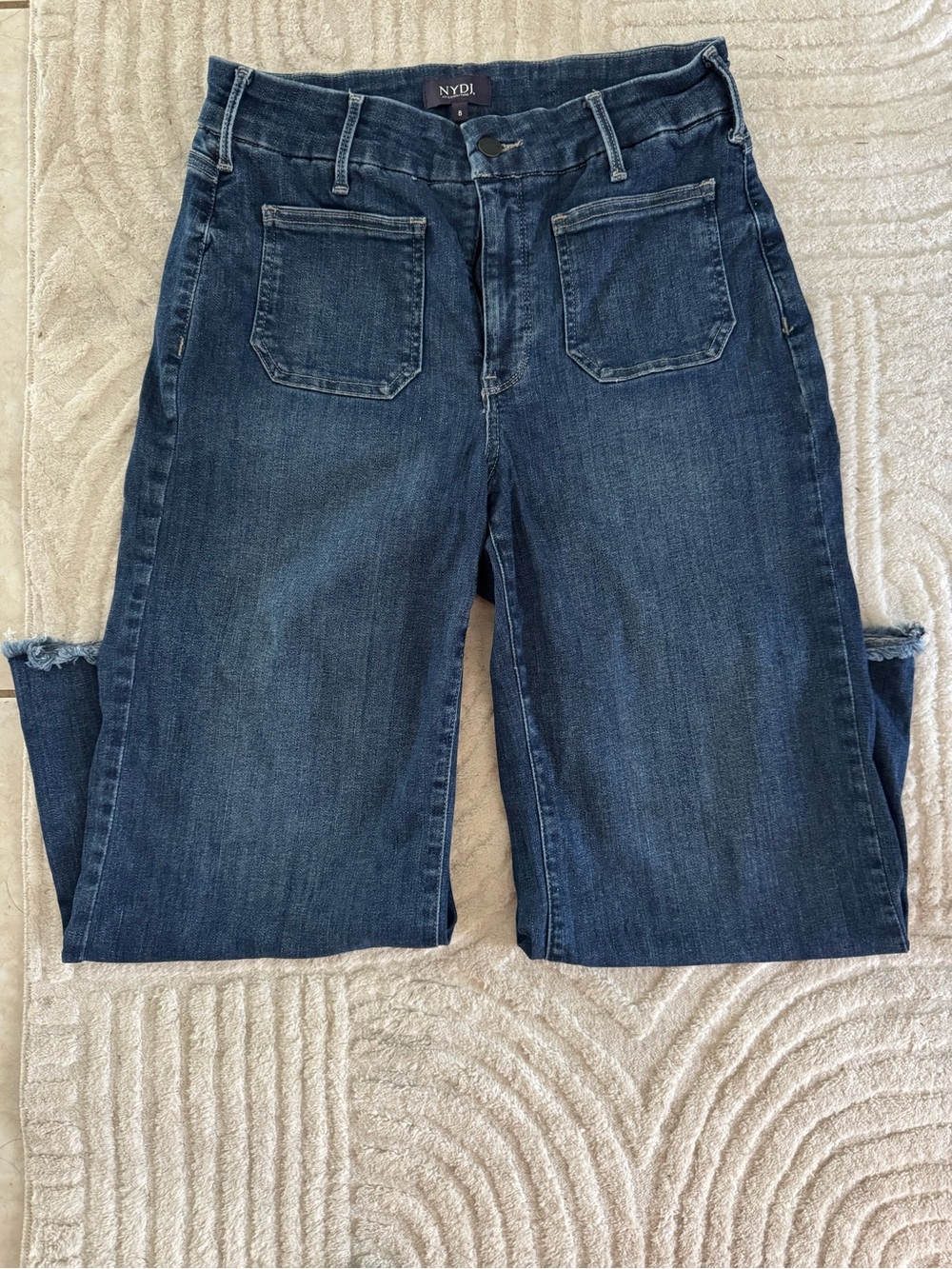 NYDJ Women's Dark Blue Straight-Leg Jeans
